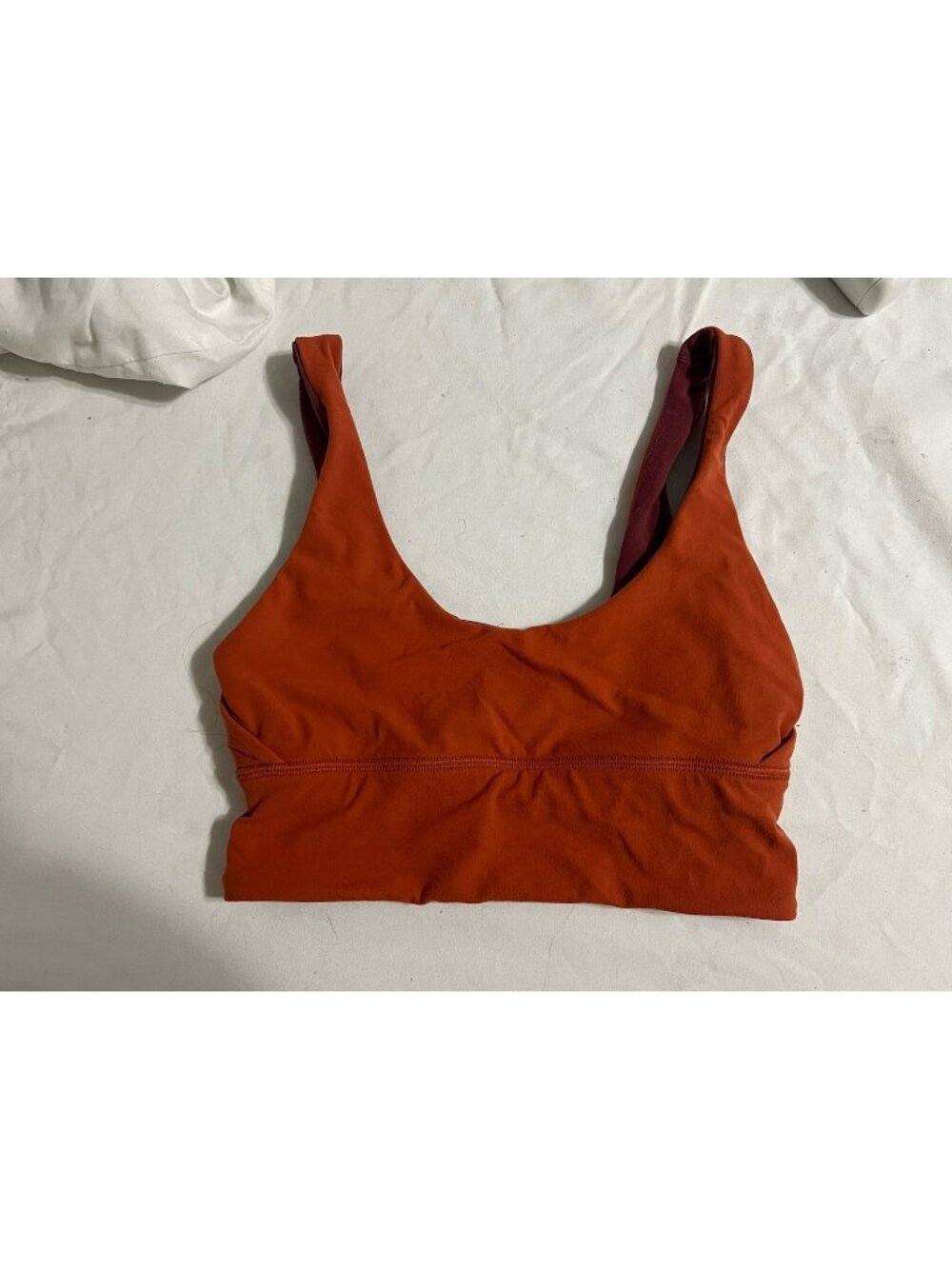 Lululemon Align Reversible Bra, Mulled Wine / Canyon Orange, Size 2 A-B Cup